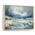 thumbnail image 2 of Designart "Ocean s Fury Tempestuous Storms I" Nautical & Beach Floater Framed Wall Decor, 2 of 7