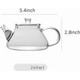 thumbnail image 2 of Mini Glass Teapot, Clear, 8oz/250ml, Transparent, Borosilicate Glass, Suitable for One Person, Dishwasher Safe, 2 of 8