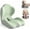 Green, variant on Ergonomic Memory Foam Seat Cushion with Lumbar Support, 5-Zone Contour Design, Relieve Pressure, Holds 220 lb, Thick Padding for Office Chair Car Seat