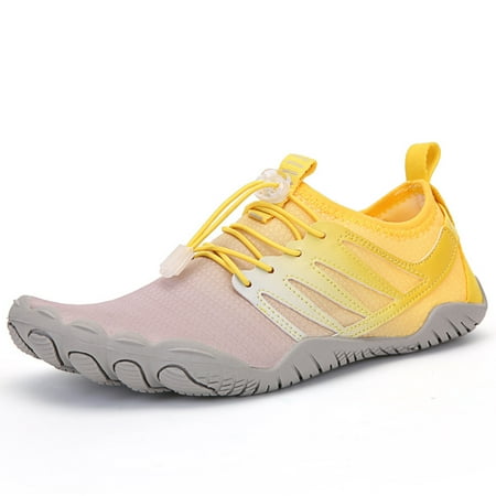

Hicooer Coolcsea Water Shoes Men s Women s Swim Shoes Outdoor Beach Barefoot Quick-Dry Aqua Pool Socks Swimming Yoga Surfing Exercise Yellow