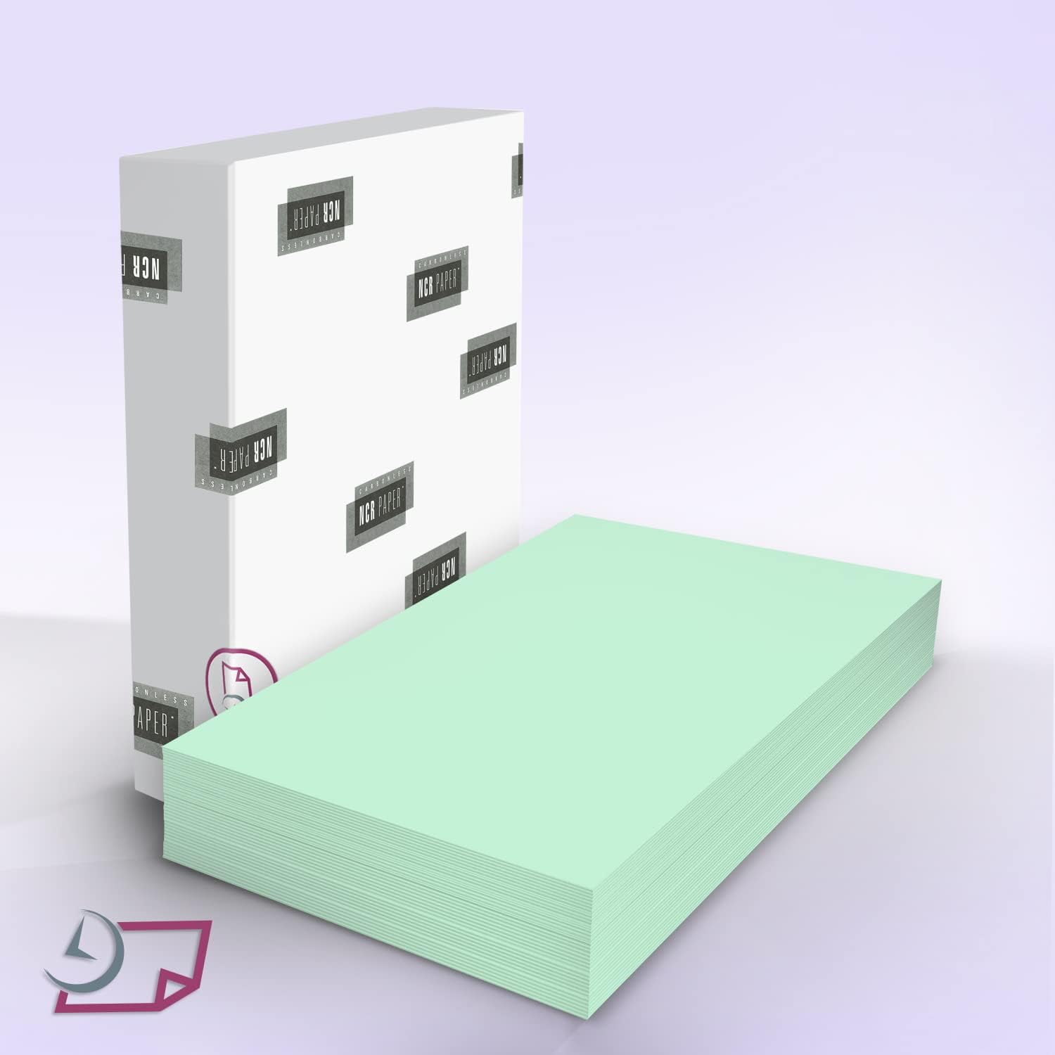 Pack of 500 Sheets 8-1/2" x 11" Letter Size CFB NCR Carbon-Less Paper, for Laser or Ink Jet Printer Green CFB, Pack of 500