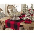 thumbnail image 3 of Saro Lifestyle Buffalo Plaid 16'' x 90'' Cotton Rectangle Table Runner - Red, 3 of 4