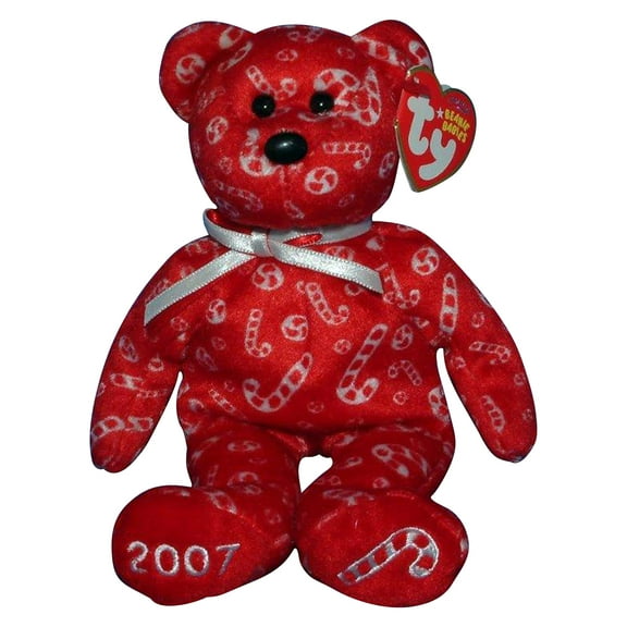 Ty Beanie Babies Candy Canes the Bear Red Hallmark Exclusive Christmas Plush