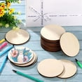 thumbnail image 4 of LEEYNEER 36 Pcs Disques en Bois Ronds Non Finis de 4 Pouces Découpes Naturelles, 4 of 7
