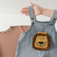 thumbnail image 6 of Odeerbi 0-5 Years Infant Boys Girls Outfits Lion Bib Overall Shorts with Cotton Short Sleeve T-shirt Set Summer Strap Romper Jumpsuit Playsuit, 6 of 6