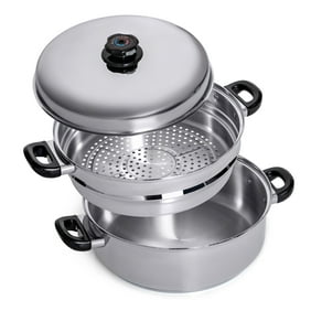 Precise Heat? T304 Stainless Steel Oversized Skillet, Steamer and Cover