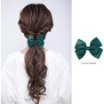 thumbnail image 2 of HSHDLDF 2 x Bouteille Vert Gros-Grain Cheveux Arcs sur Clip - 10 cm, 2 of 7