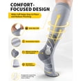 thumbnail image 5 of CAMBIVO Compression Socks for Women Men , 20-30 mmHg Knee High Socks, 3 Pairs Compression Stockings for Traval, Running, Nurse , Pregnancy, Daily Life, XXL, 5 of 7