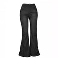 thumbnail image 3 of Women'S Lightweights High Waist Wide Leg Jeans Flared Denim Pants Casual Summer Streetwear Black XXL, 3 of 6