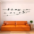 thumbnail image 1 of Babies Beautiful Animals Wall Decal Decoration Seamless flock of Birds Sitting on a Wire Decal Lasts Years and Easily Removable - Size: 30 In(W) x 9 In(H), 1 of 5