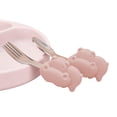 thumbnail image 1 of Juego De Cuchara Y Tenedor De Silicona Para Bebé, Vajilla De Alimentación De Bebé De Animales De Dibujos Animados Para Niños, Tenedores De Cuchara De Entrenamiento Para Aprender A Comer, 2 Uds. sonducket BA001334-02, 1 of 6