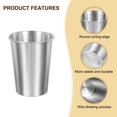 thumbnail image 4 of 4 Pcs 304 Stainless Steel Cups,13.52oz/400ml Water Glasses Cup Metal Tumbler Silver, 4 of 7