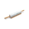 Fox Run White Marble Rolling Pin with Wooden Cradle, 10-Inch Barrel
