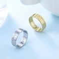 thumbnail image 3 of Hollow Love Letter Ring Stainless Steel Casual Engagement Wedding Rings Jewelry, 3 of 9