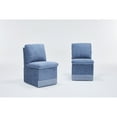 thumbnail image 6 of Miekor Furniture Linen Upholstered Armless Dining Chair With Casters And Storage Space-Set Of 2,Blue 61526, 6 of 11