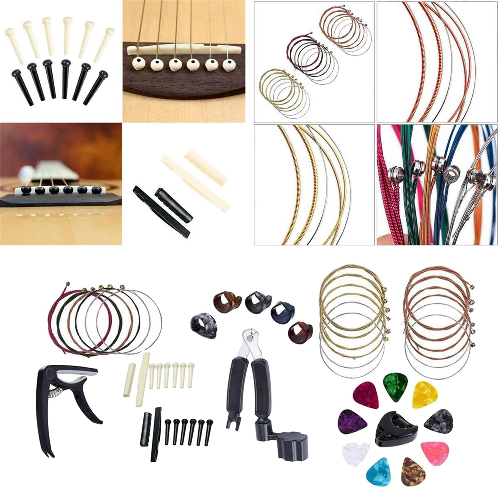 51Pcs Guitar Accessories, Restring Pins Maintenance