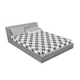 thumbnail image 2 of Ambesonne Modern Fitted Sheet & Pillow Sham Set, Minimal Pattern, Queen, Black White, 2 of 2