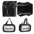 thumbnail image 3 of Bolsas de maquillaje portátiles de doble mano para mujeres Unique Bargains para vacaciones, camping y viajes, de cuero PU negro, 3 of 4