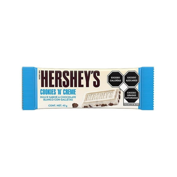 Chocolate blanco Hershey´s Cookies 'n' Creme en barra 43 g