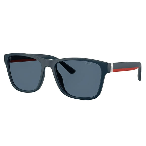 Polo Ralph Lauren PH 4229U Plastic Unisex Square Sunglasses Matte Navy Blue 56mm Adult