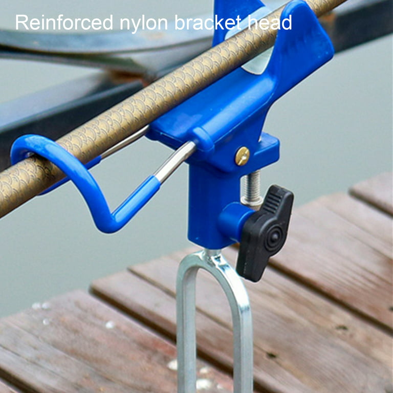 LeKY 360 Degrees Adjustable Stainless Steel Fishing Rods Holder Bracket  Fish Tool Blue 