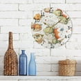 thumbnail image 3 of Cute Dinosaur Chef Food Leaves Round Wall Clock Silent Analog Battery Operated Gold Pointer Home Decor 9.84" Diameter, 3 of 11
