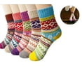 thumbnail image 3 of Paquete de 5 pares de calcetines suaves para botas cómodas, ideales para mujeres y hombres, calidez de lana unisex, 3 of 5