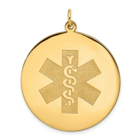 Beautiful 14k Medical Jewelry Unenameled Pendant