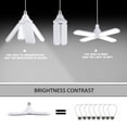thumbnail image 3 of 4-Panel Adjustable Deformable Fixture for Parking Lots, Workshops & Basements High-Power 50W LED Garage Light, 3 of 7
