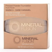 Mineral Fusion - Pressed Powder Foundation Warm 5 - Dark Caramel - 0.32 oz.