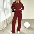 thumbnail image 5 of Karymi 2 Piece Sets for Women Solid Two Piece Loungewear Set, Crew Neck Short Sleeve T-Shirt with Flap Chest Pocket, Elastic Drawstring Waist Casual Shorts, 5 of 7