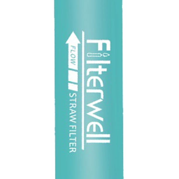 Purificador De Agua Al Aire Libre Pajillas de filtración Pajilla de filtro de agua de emergencia Accesorios para caminatas (azul cielo) Hugtrwg Libre de BPA