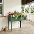 thumbnail image 5 of Barara King Medium Size Elevated Metal Raised Garden Bed with Support Legs and Drainage Holes, Outdoor Planter Box for Balcony Patio Herb Planting, Black, 5 of 8