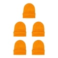 thumbnail image 1 of Minnieouse Beanie Hat Gorros de punto Ajustable Otoño Skullcap Color caramelo Hilado multifuncional Casual Ciclismo Esquí Jengibre amarillo Type2 NO2, 1 of 6