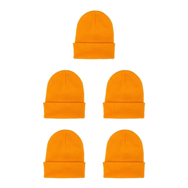 Minnieouse Beanie Hat Gorros de punto Ajustable Otoño Skullcap Color caramelo Hilado multifuncional Casual Ciclismo Esquí Jengibre amarillo Type2 NO2
