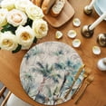 thumbnail image 2 of Round Placemats Palm Leaves 15 inch Set of 6 Table Mats for Dining Table Rustic Summer Tropical Plants Heat Resistant Non-Slip Kitchen & Home Decorative Place Mat Set, 2 of 8