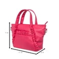 thumbnail image 3 of Olivia & Kate Women's Vegan Leather Magenta Everyday Satchel withTop Handles & Chain Strap, 3 of 6