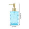 thumbnail image 4 of Unique Bargains 1 Pc Reusable Diamond-shaped Soap Dispenser 11.16oz Blue Gold Tone, 4 of 6