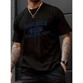 thumbnail image 1 of Men's Alphabets Sports Crew Neck Casual Sport T-shirt, 1 of 4