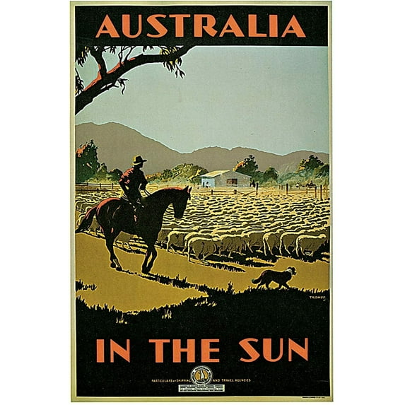 Australia In the Sun-Trompf - CANVAS OR FINE PRINT WALL ART