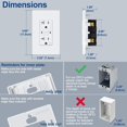 thumbnail image 3 of GFCI Outlets ELECTECK, paquete de 10 amperios, resistente a la intemperie, blanco, 3 of 8