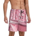 thumbnail image 2 of Fotbe Glittering Pink Bathtub Pajama Shorts for Men, Men's Pajama Bottoms, Sleepwear,Short Pajama Pants-3X-Large, 2 of 9