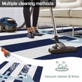 thumbnail image 5 of Navy Blue Striped Outdoor Rug 5x8 Ft - Reversible Patio Rug Outdoor Camping Rugs, Blue Anchor Nautical Farmhouse Washable Indoor Outdoor Area Rugs, Non-Slip Outdoor Carpet Runner for Deck/Porch, 5 of 8
