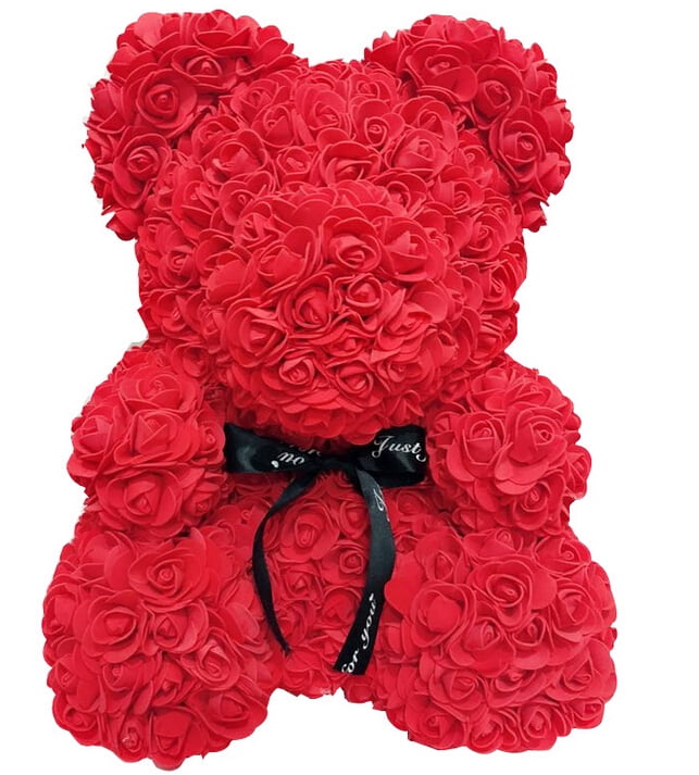 25CM & 40CM ROSE TEDDY BEAR FOAM VALENTINES DAY & BIRTHDAY WITH GIFT BOX OPTION 