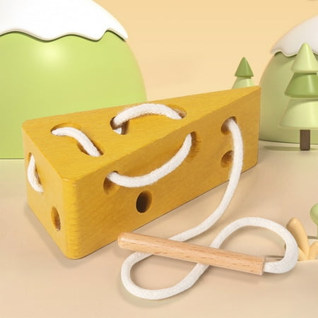

Avdolw Wooden Montessori Threading Cheese Puzzle: Engaging Early Education Toy for Enhanced Motor Skills and Problem-Solving