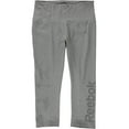 thumbnail image 3 of Reebok Womens Highrise Capri Compression Athletic Pants, Grey, X-Small, 3 of 3