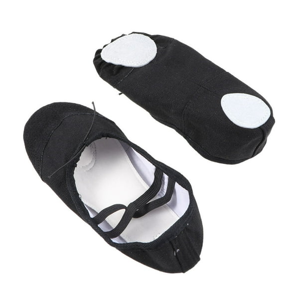FELTECHELECTR 1 Pair Size 34 Black Ballet Flat Shoes for Girls Suitable for Modern Jazz Folk Ballroom Dance
