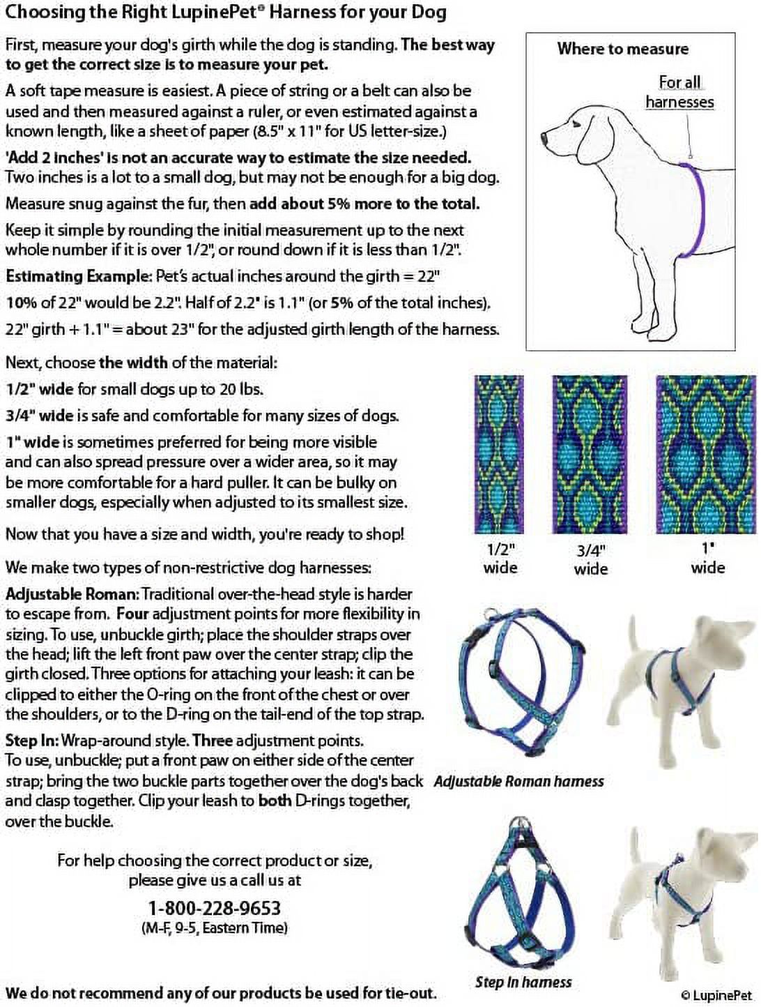 3/4in Petunias 15-21 Step In Dog Harness