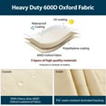 thumbnail image 6 of Air Conditioner Cover for Outside Units-Durable 600D AC Cover for Outside Unit Waterproof & Resistant AC Unit Covers Outdoor Central Square Fits up to 34 x 34 x 30 inches, 6 of 7