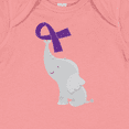 thumbnail image 4 of Inktastic Purple Awareness Ribbon Elephant Boys or Girls Baby Bodysuit, 4 of 5
